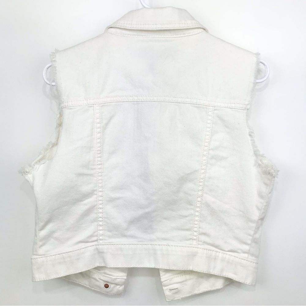 Miss Me White Denim Vest - Picture 11 of 14